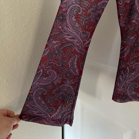 Grunge whimsigoth Sheer Ruched front button up - Picture 4 of 4